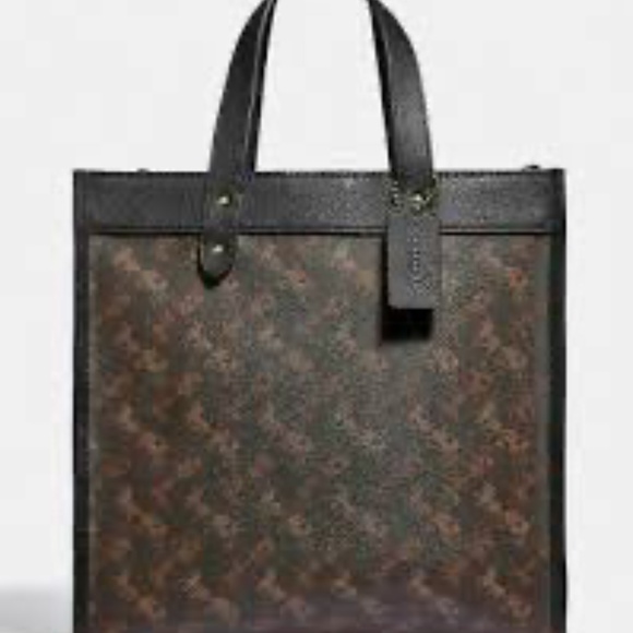 Coach Field Tote 2 Way Hand Shoulder With Horse /Carriage Print Style # 89143 - Picture 16 of 16